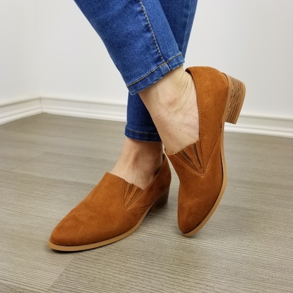 Shoes - Hipster faux suede oxford slip on loafer